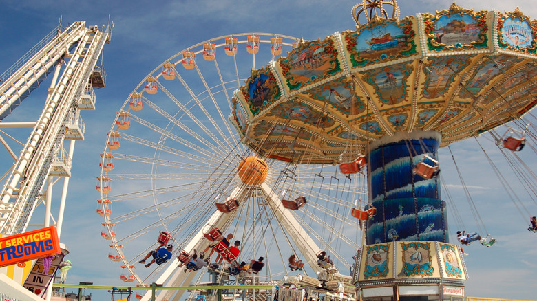 Amusement rides at Wildwoods Boardwalk in Wildwood, New Jersey