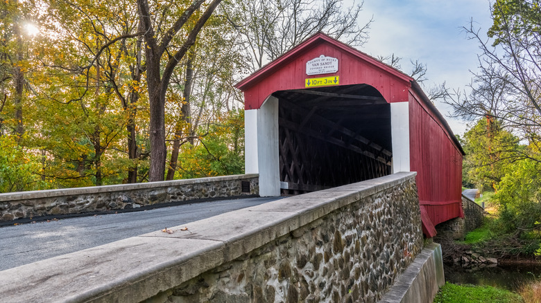 Van Sandt covered bridge near New Hope, Pennsylvania
