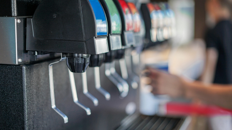 Close-up of a soda fountain