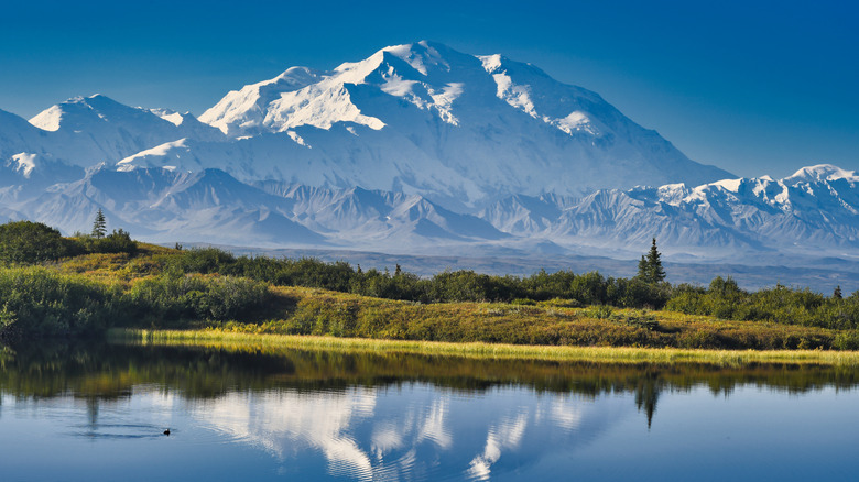 Mountains and lake at Denali National Park