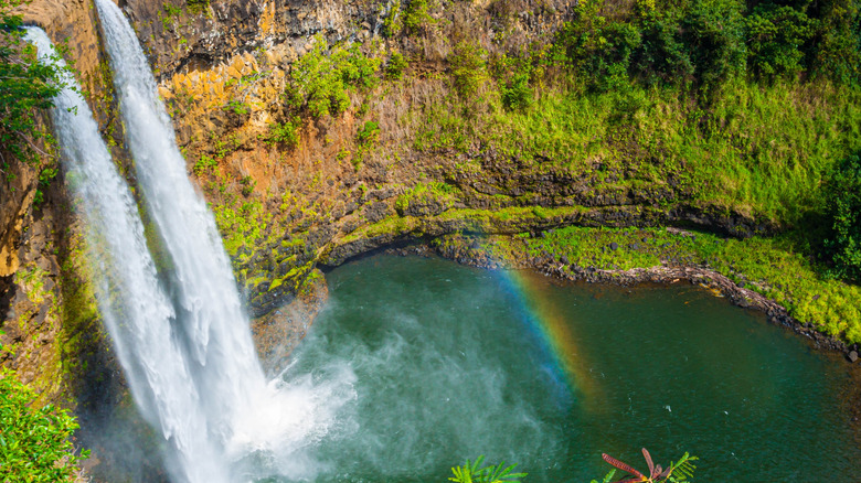 The Wailua Falls in Wailua River State Park