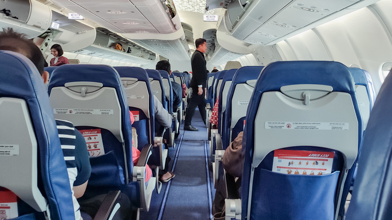Cabin of Airbus plane