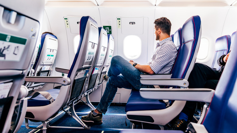 Passenger on airplane
