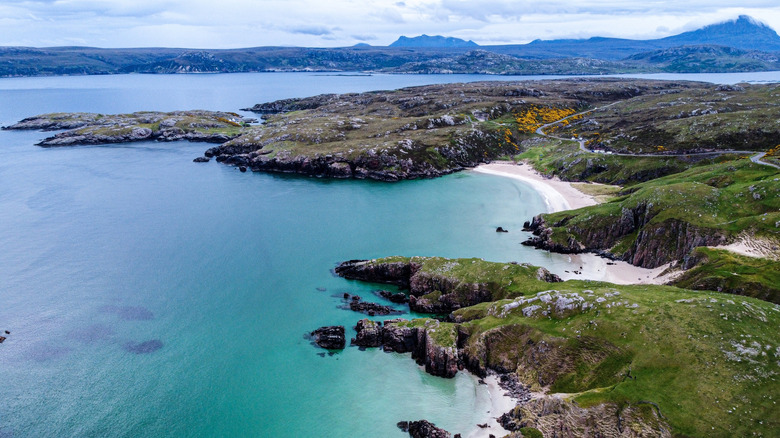 The North Coast 500 road trip through Scotland passes many beaches