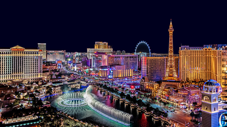 Aerial view of the Las Vegas Strip