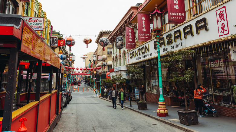 Lanterns hanging in San Francisco's Chinatown