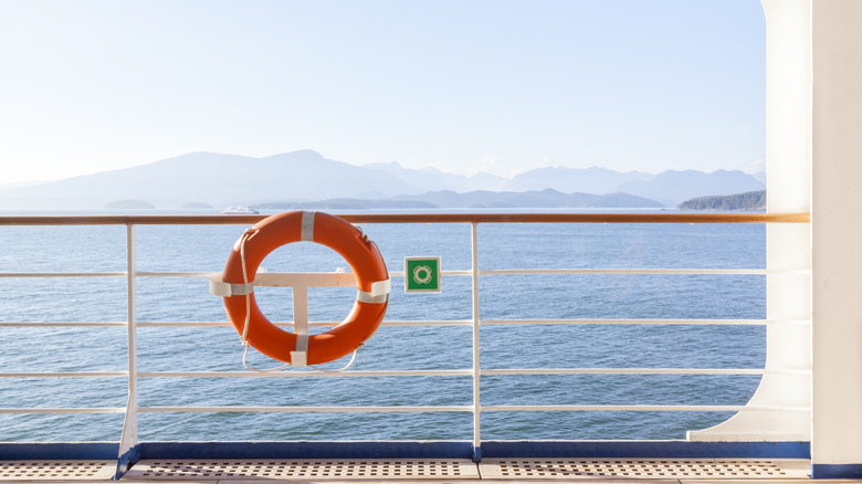 Life ring on a ship