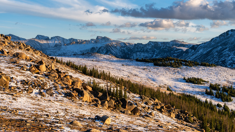 Sweeping view over Rocky Mountain National Park in Colorado