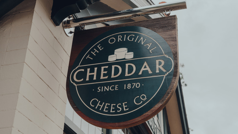Cheddar Gorge Cheese Co. sign