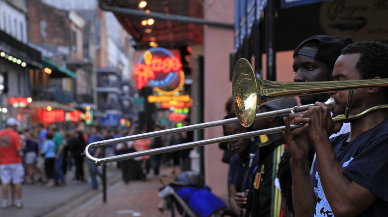 Jazz musicians in the French Quarter