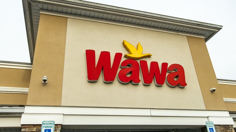 Wawa gas station sign
