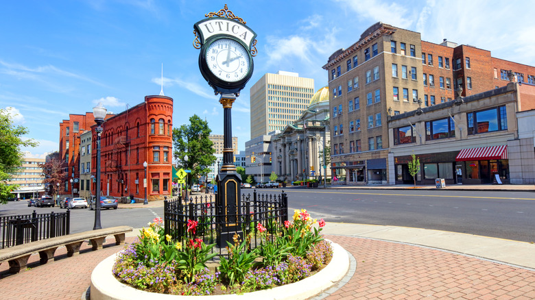 Downtown Utica in sunshine