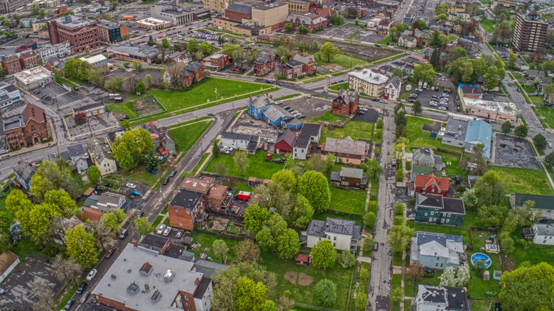 Downtown Utica aerial