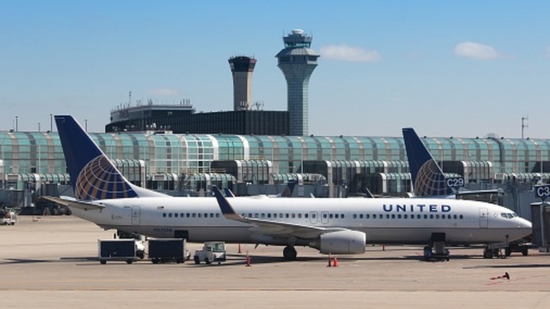 A United Airlines aircraft at Chicago's O'Hare International Airport
