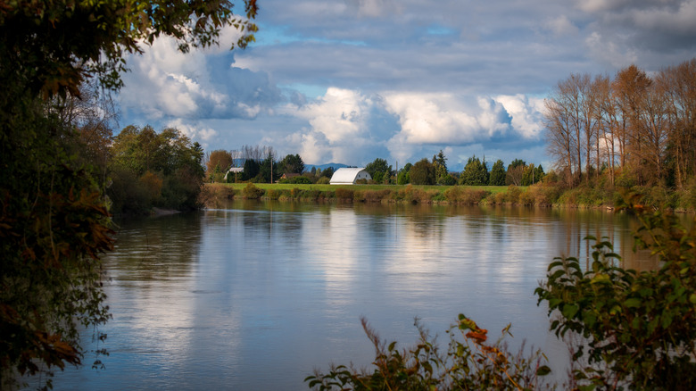 View from Skagit Riverwalk Park  in Mount Vernon, WA