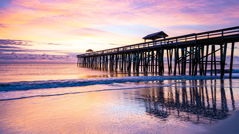 Sunrise over the Atlantic beaches on Amelia Island
