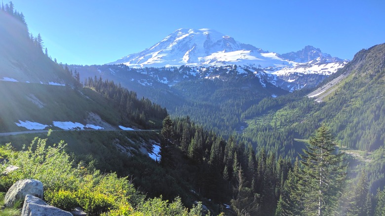 Mt. Rainier as viewed from the highway near Packwood, Washington