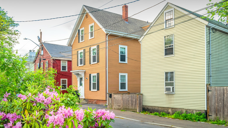 Colorful houses in Salem, Massachusetts