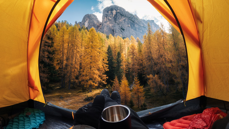 Campsite in the Dolomites