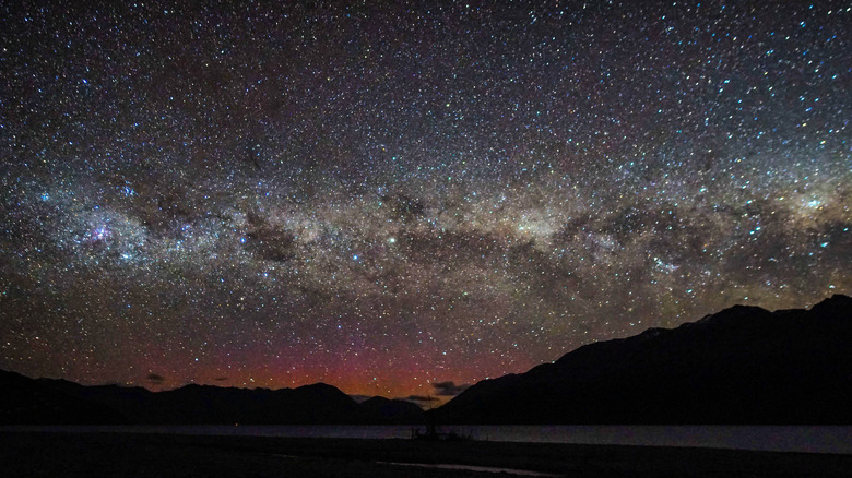 View of the night sky in Queenstown, New Zealand