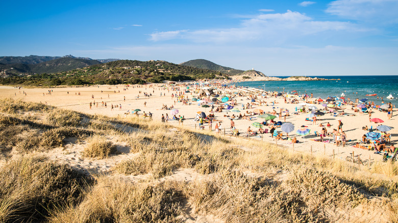 Campana Dune beach in the Chia region of Sardinia