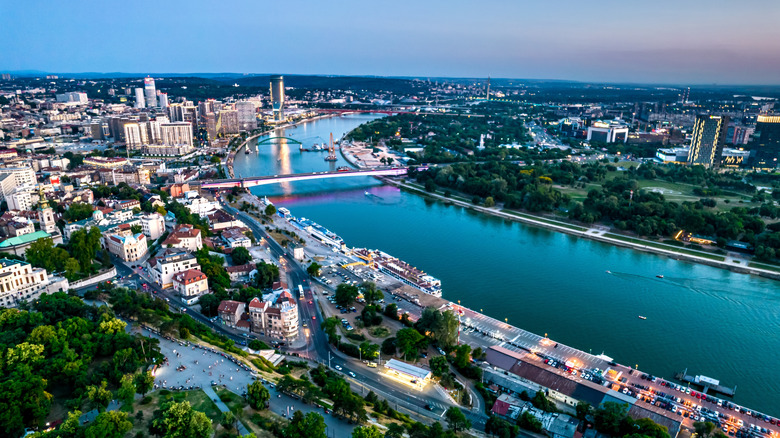riverfront view of Belgrade in Serbia