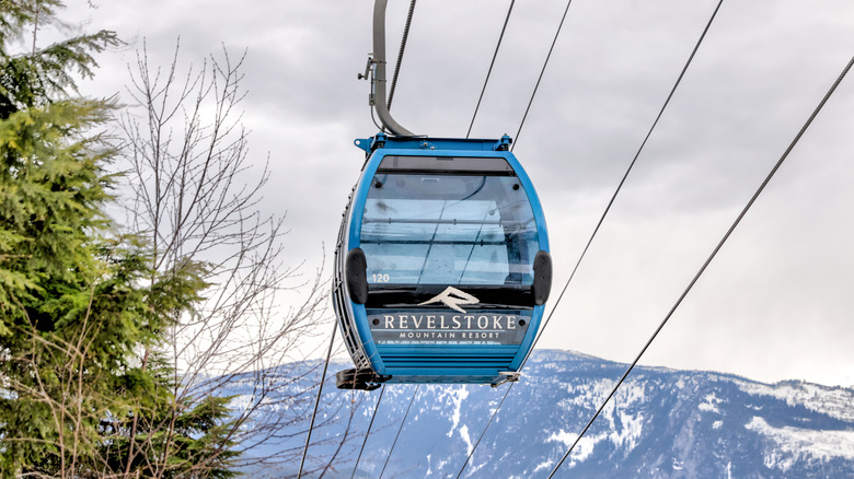 A ski gondola in Revelstoke