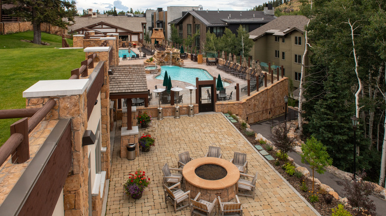 Pool area at Stein Ericksen Lodge