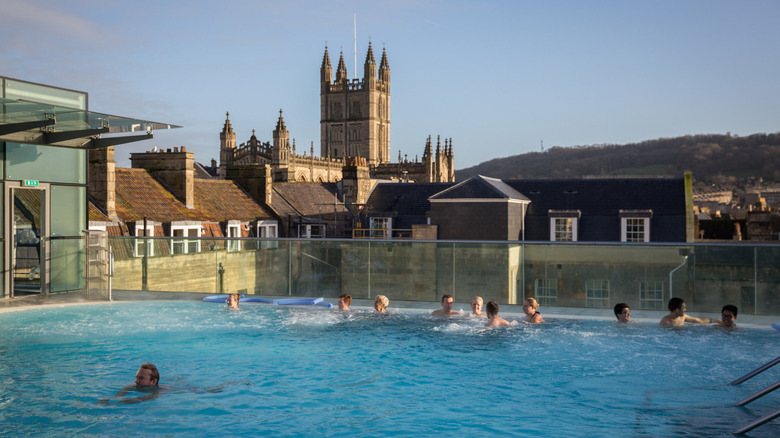 Thermae Bath rooftop pool of Bath