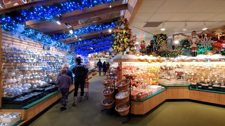 Ornaments cover shelves and walls in Bronner's