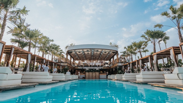 One of the pools at Yona Beach Club, which is floating in the Andaman Sea off of Phuket, Thailand