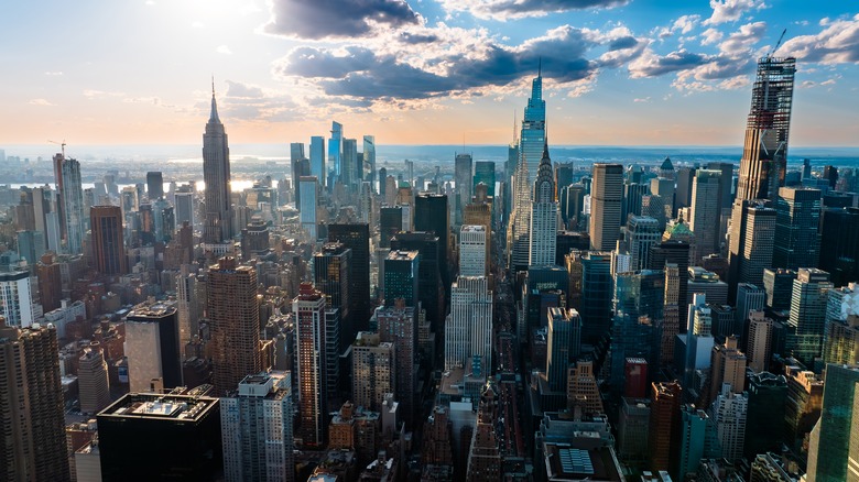 New York City skyline from above