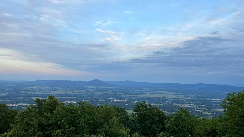 View at the top of Cavanal Hill in Poteau, Oklahoma