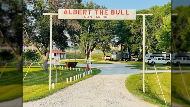 View of Albert the Bull Campground in Audubon, Iowa
