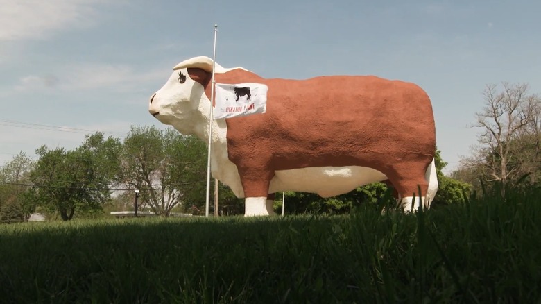 View of Albert the Bull in Audubon, Iowa