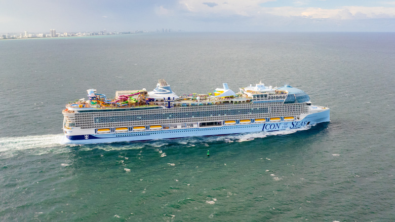 Icon of the Seas sailing the ocean