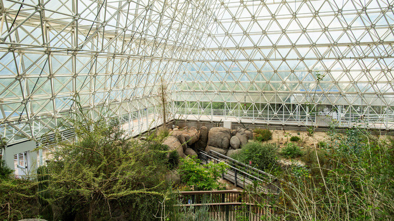 Inside a Biosphere 2 structure in Arizona
