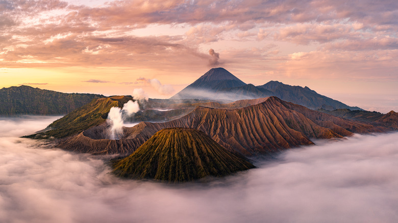 volcanic landscape on Java Indonesia