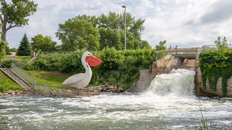 Pelican Pete statue in Pelican Rapids, Minnesota
