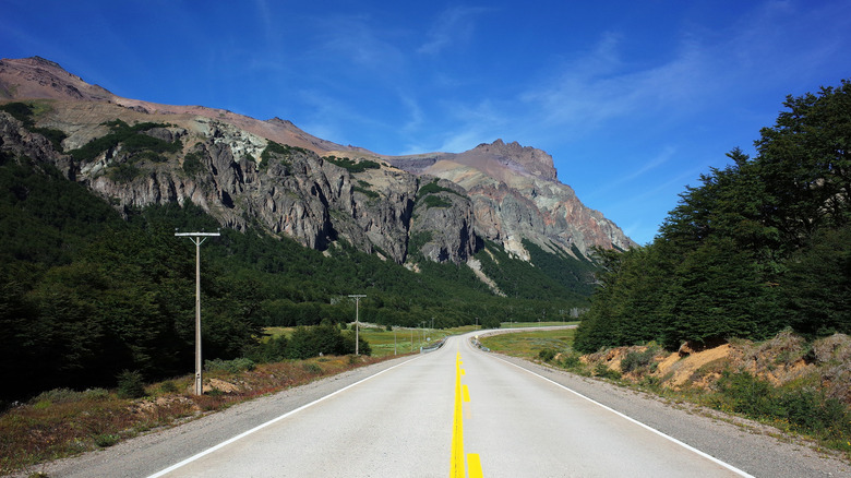 Pan American Highway road in Patagonia, Chile