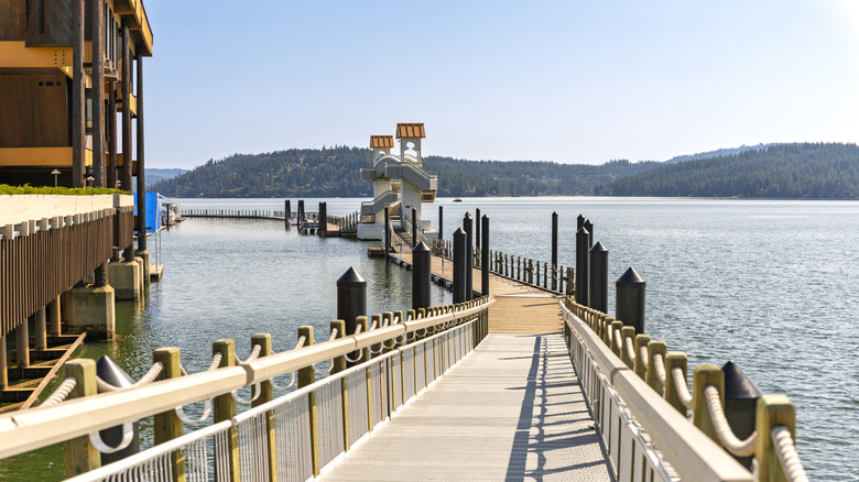 The floating boardwalk in Coeur d'Alene, Idaha