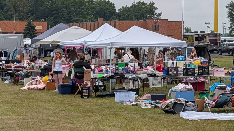 The 127 Sale set up at Fairview High School in Sherwood, Ohio