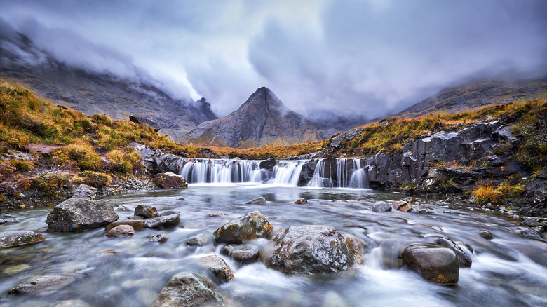 Waterfall in the Fairy Pools, Isle of Skye, Scotland.