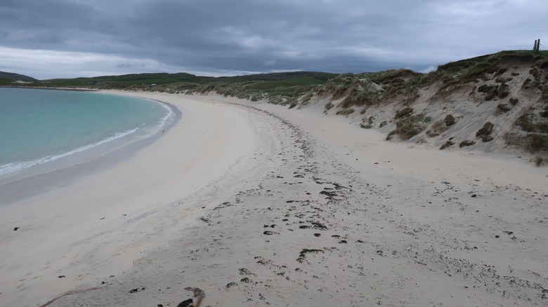 the remote Traigh a Bhaigh, Vatersay, Scotland.