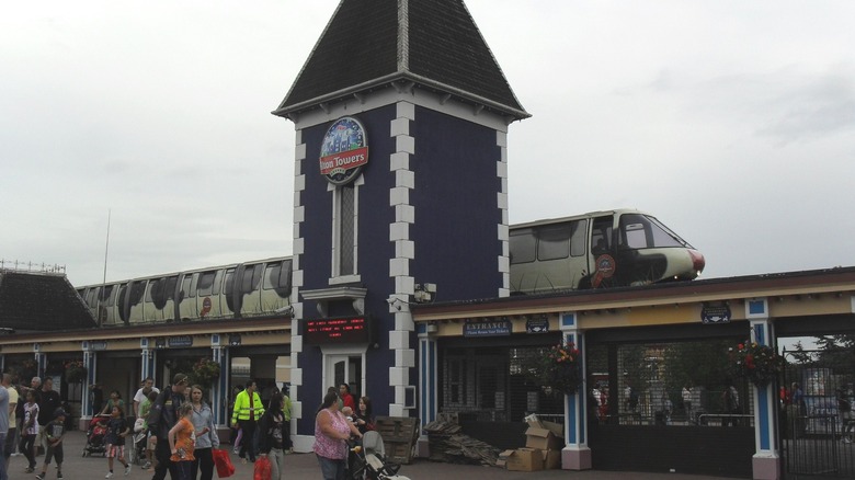 Guests passing through Alton Towers entrance