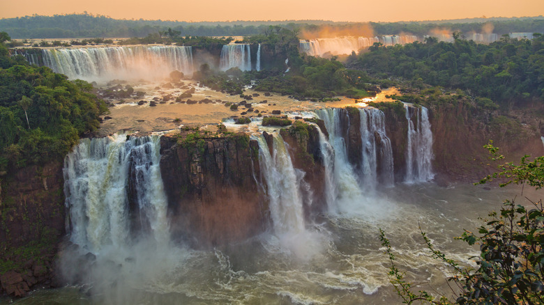 Iguazu Falls at sunset