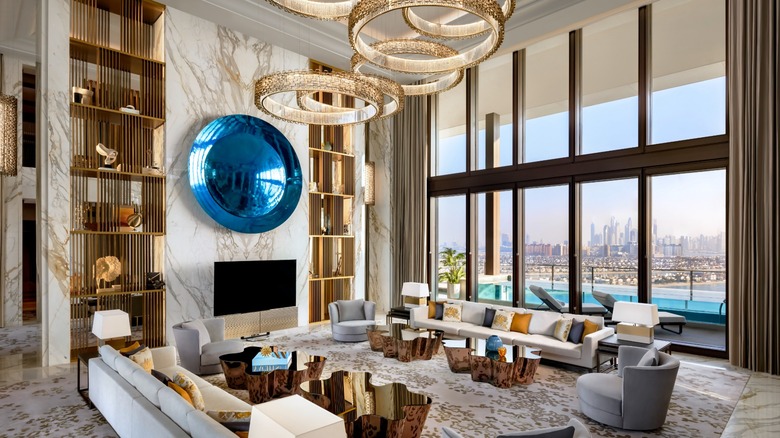 The living room quarters at the Royal Mansion, Atlantis The Royal