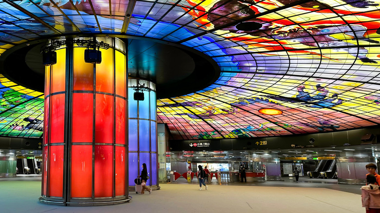 The Dome of Light at Formosa Boulevard MRT Station, Kaohsiung.