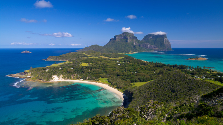 Aerial view of Lord Howe Island, Australia