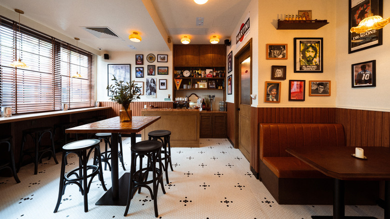 Interior view of Bar Leone, an Italian-style cocktail bar located in Hong Kong's Central district